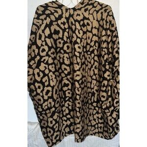 Loft M/L Leopard Print Cardigan Poncho Cape